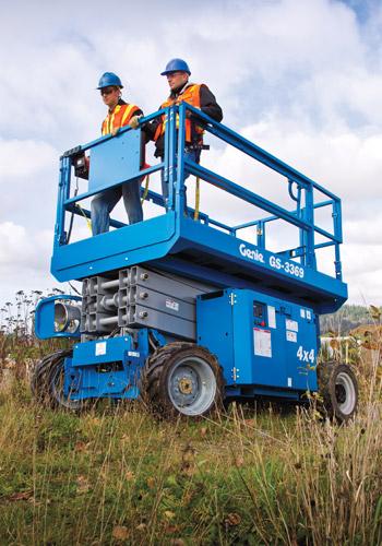 Xe Nâng Người Cắt Kéo Genie  GS3369 12m Làm Việc